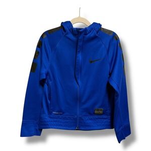 Nike Elite Therma-FIT Boys Small Blue Full Zip Basketball Hoodie Jacket